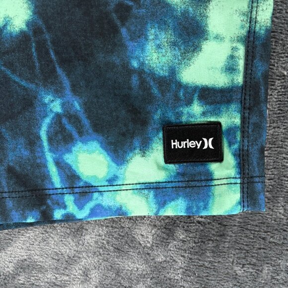 Hurley Phantom Eco Board Shorts Men 38 Tie Dye 18" Swim Trunks Beach Surf NWT - Picture 2 of 11